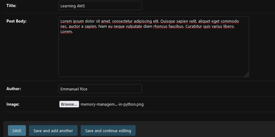 Django admin по умолчанию