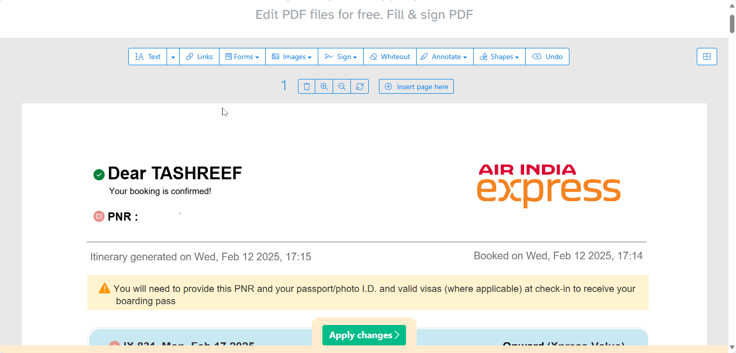 Редактирование PDF в Sejda Web Editor (анимация)