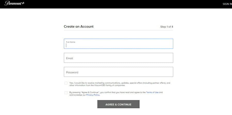 ParamountPlus SignUp
