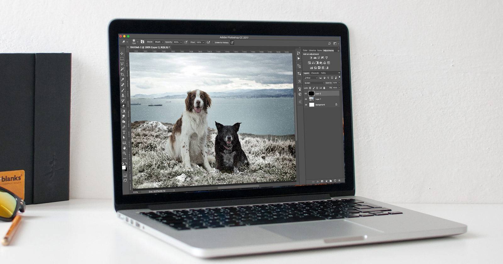 Искусственный снег в Photoshop — руководство