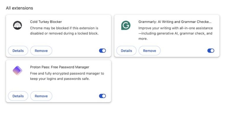 Remover extensões no Google Chrome