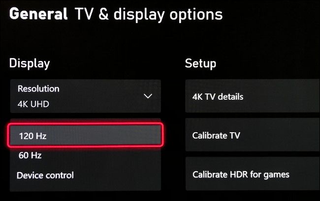 Xbox Series X|S Enable 120Hz
