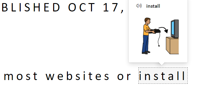 Word Online: иллюстрация и воспроизведение произношения слова