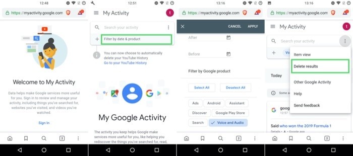 Удалить голосовые записи Siri и Google Assistant - удаление записей Google Assistant