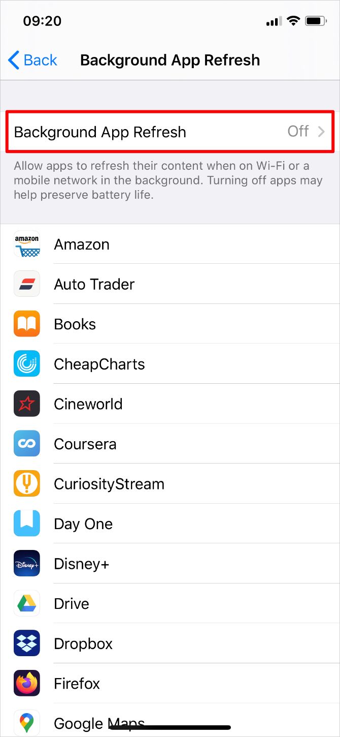 Обновление контента с опцией Выкл.