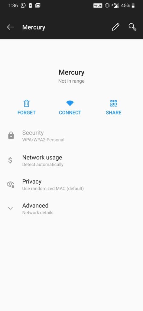 QR con SSID e password Wi‑Fi