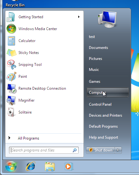 Окно Компьютер в Windows 7