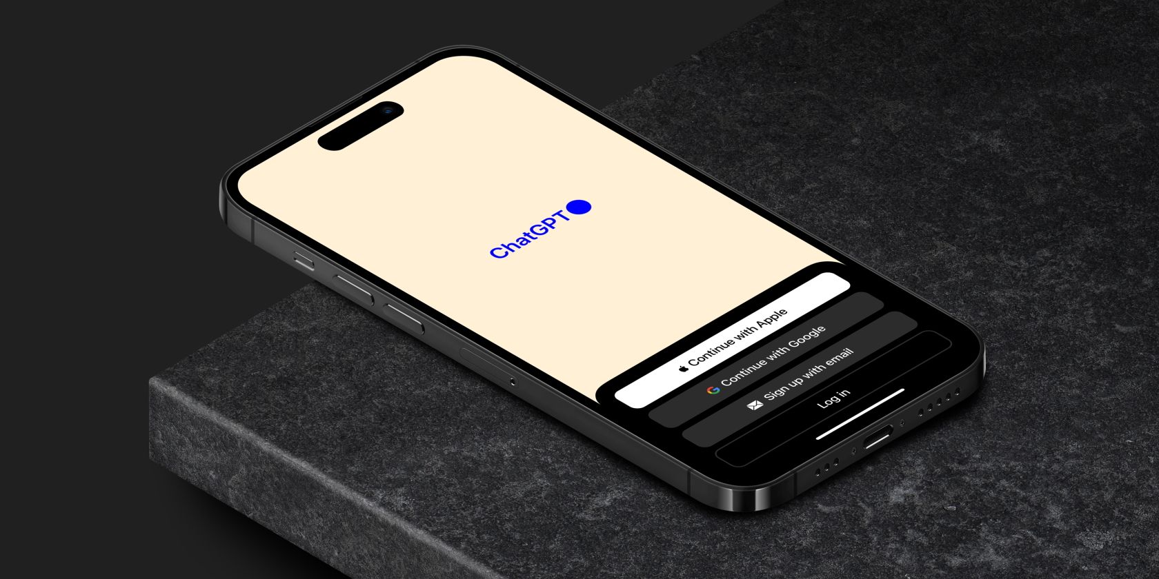 Смартфон с интерфейсом ChatGPT, демонстрация чат-бота