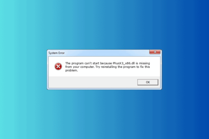 Исправить physx3_x86.dll — подробное руководство