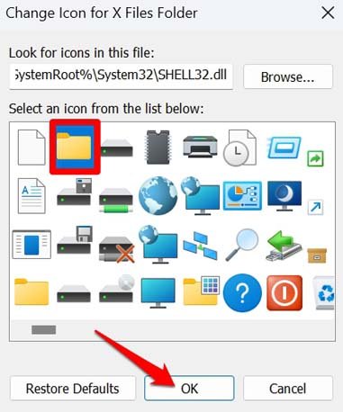 set the default folder icon to fix black background on folders