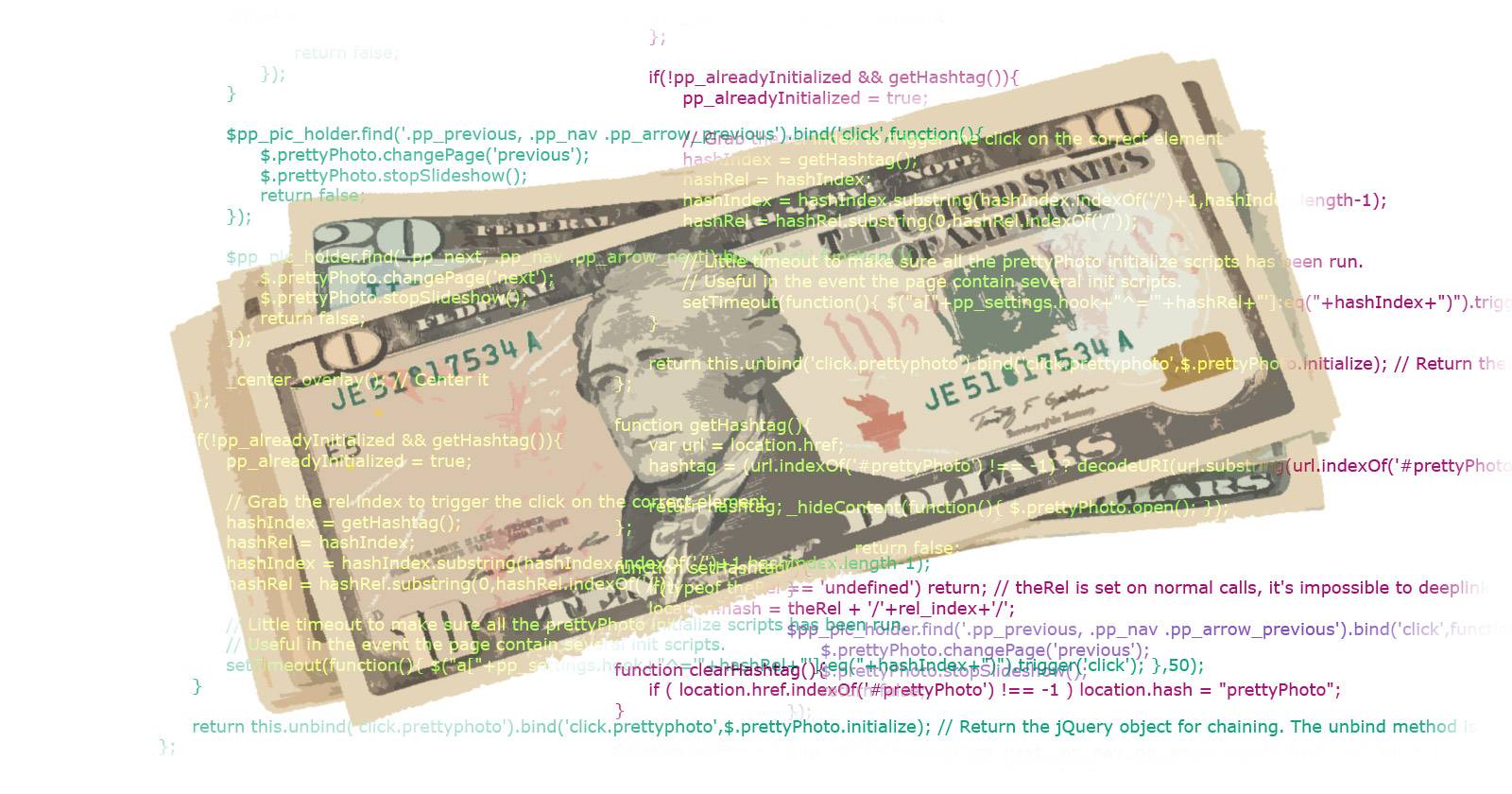 Программист за ноутбуком, пишущий код