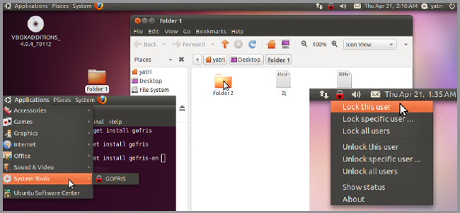 Зафиксировать изменения в Ubuntu с Gofris