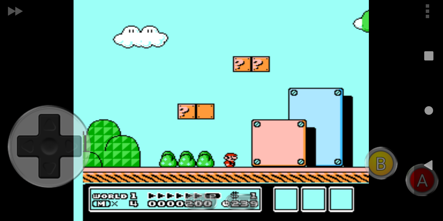 Super Mario Bros. 3 запущен в NES.emu