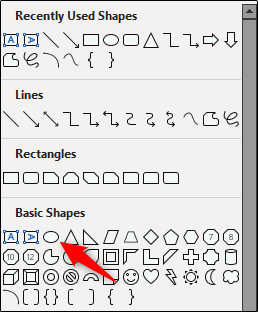 Овал в группе базовых фигур