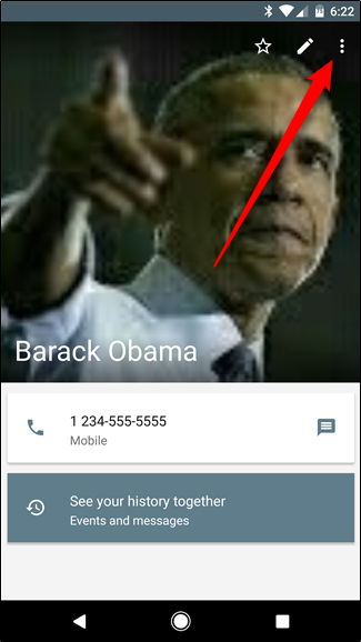 Скриншот Android: меню контакта с опцией Set Ringtone
