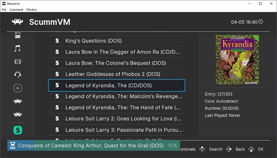 Плейлист ScummVM с играми