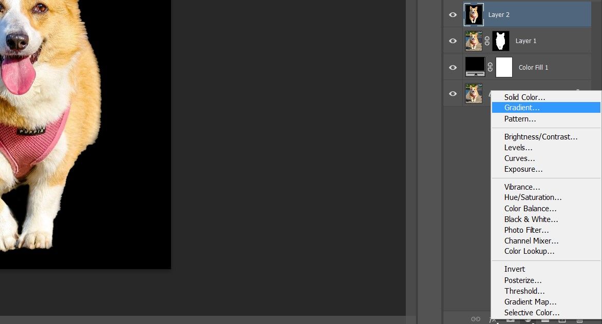Добавление градиента для виньетирования