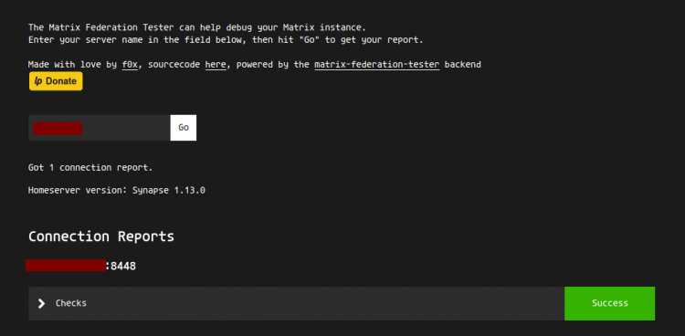 Тест федерации Matrix Synapse