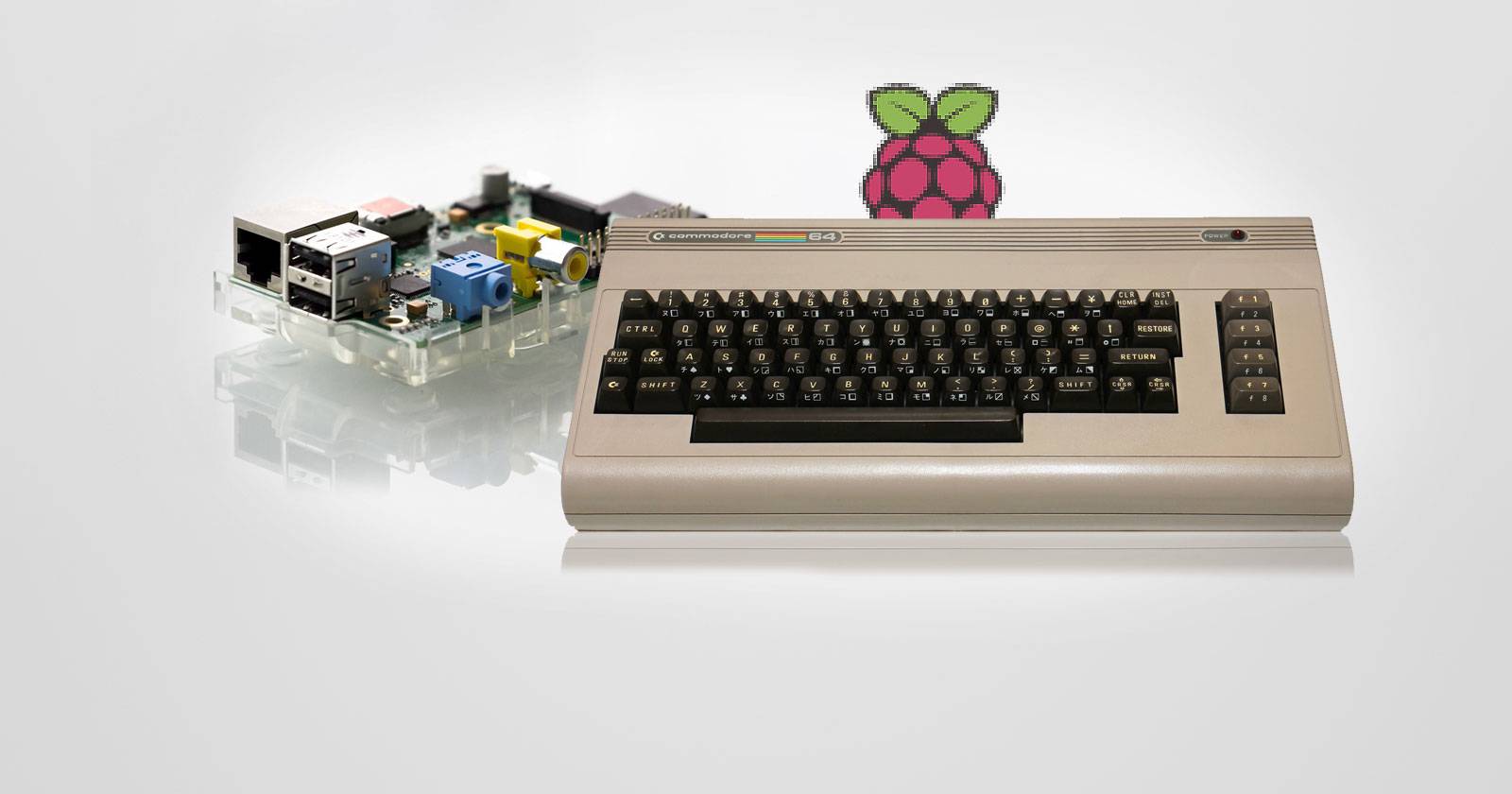 миниатюрный корпус и плата Raspberry Pi для проекта C64