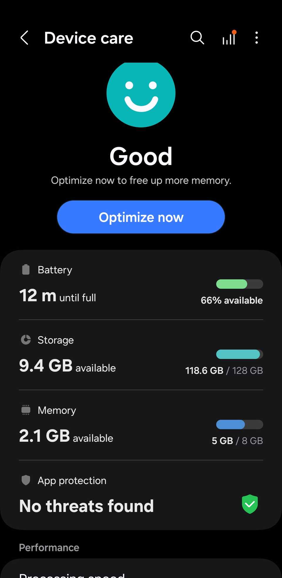 статус хранилища на Android