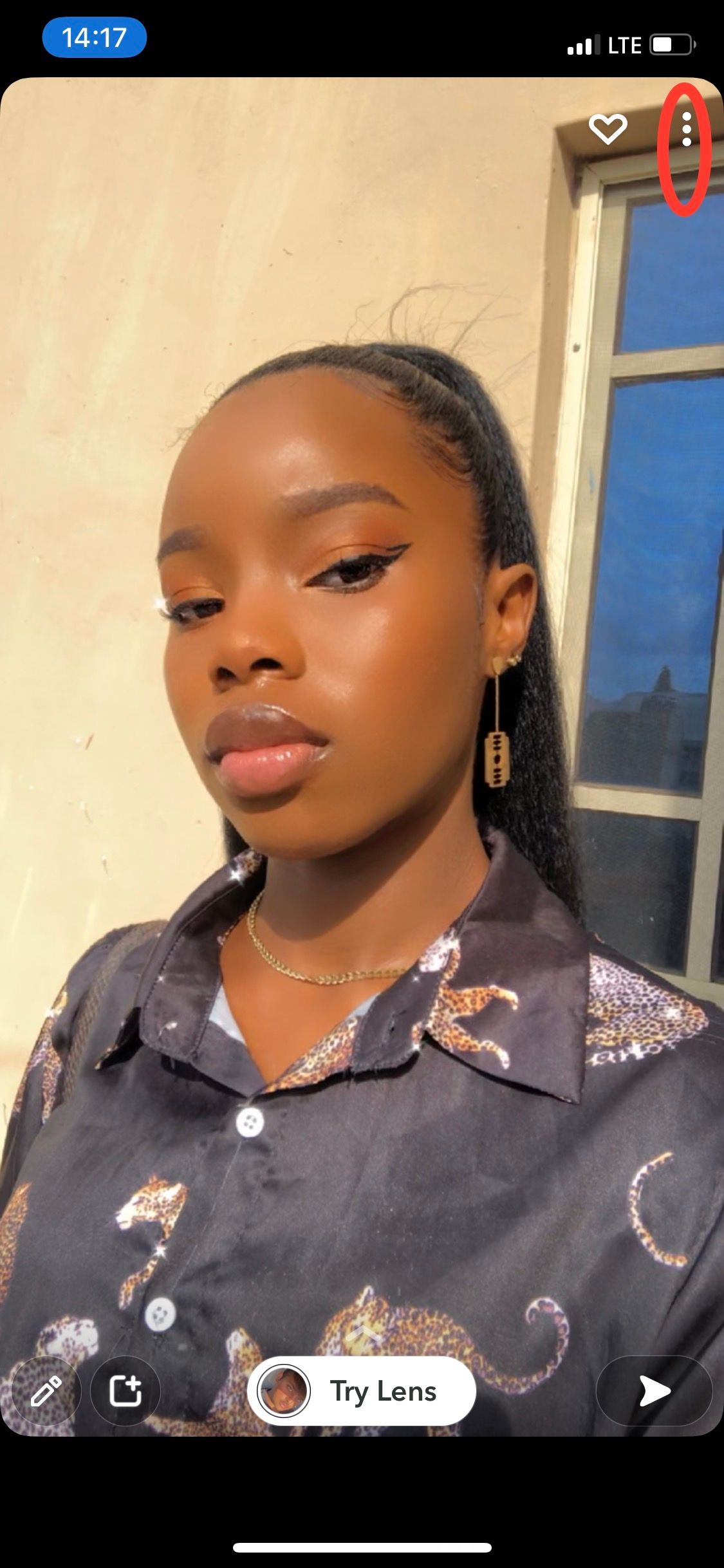 Меню редактирования Snap в Memories