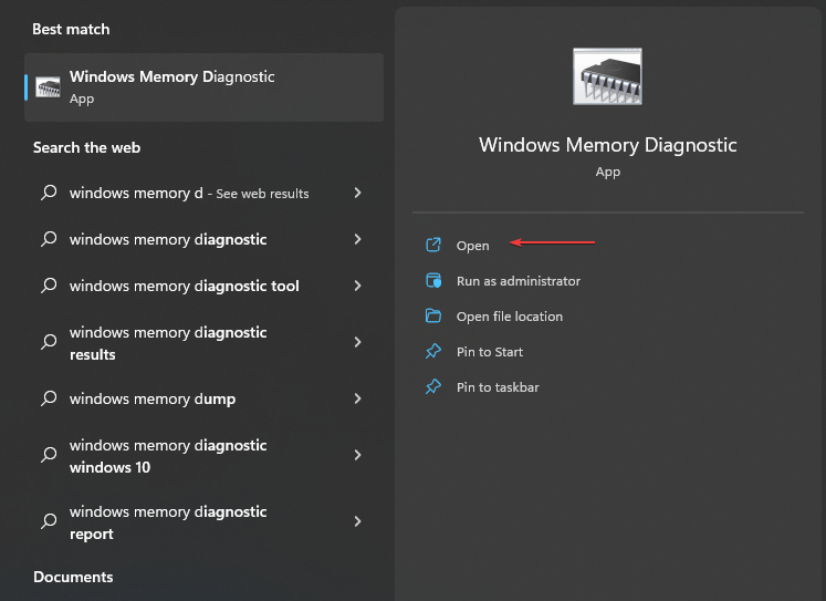 Скриншот: запуск средства проверки оперативной памяти Windows