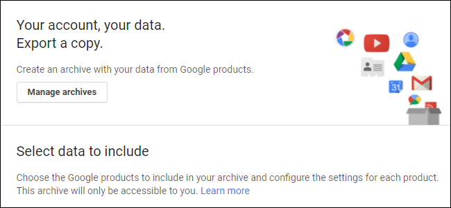 Скачать все данные Google — руководство по Google Takeout