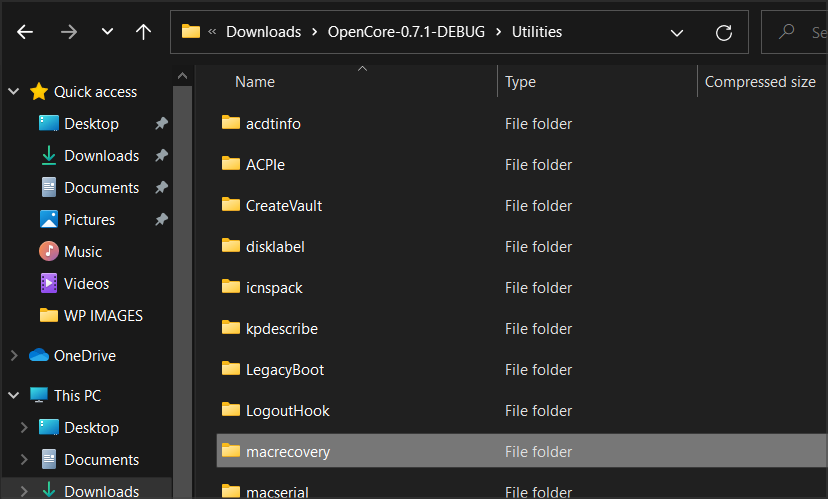 Каталог macrecovery в OpenCore