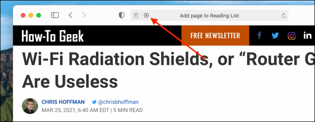 Нажмите плюс, чтобы добавить в список для чтения