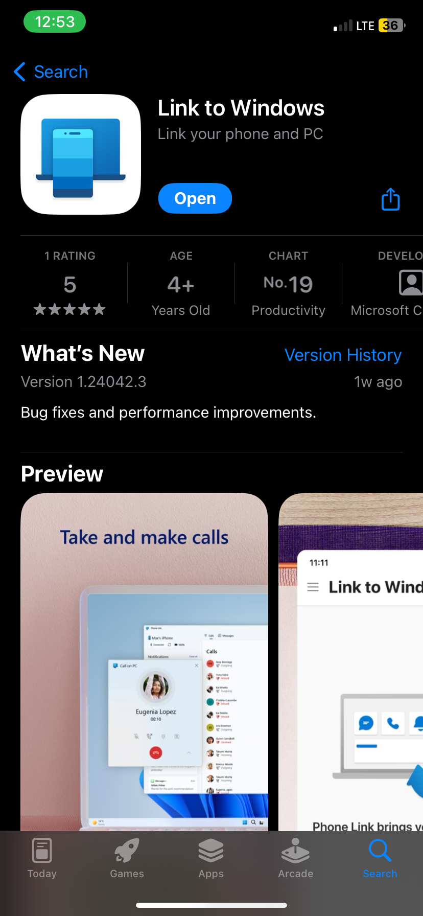 iMessage на Windows через Phone Link