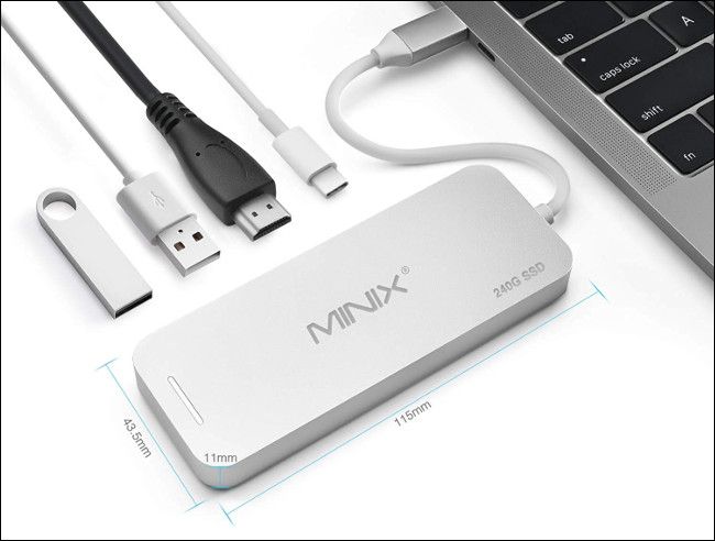 USB-C хаб Minix NEO с интегрированным SSD и портами HDMI/USB