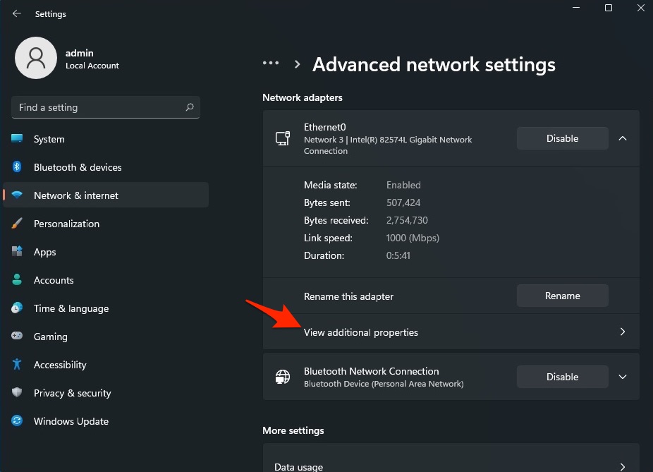 Advanced Network Settings