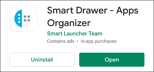 Приложение Smart Drawer — экран приветствия