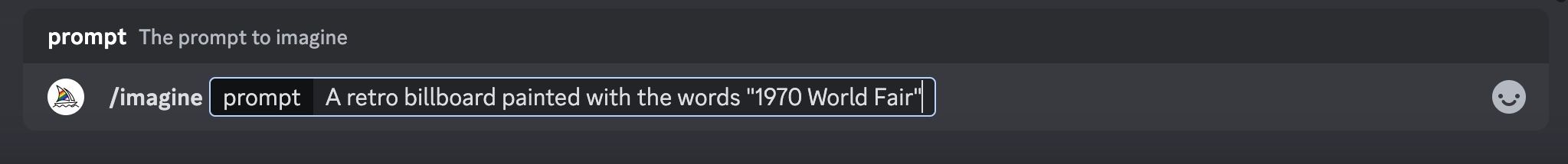 Пример промта в Midjourney с некоторыми словами в кавычках
