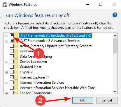 Выбор .NET Framework 3.5