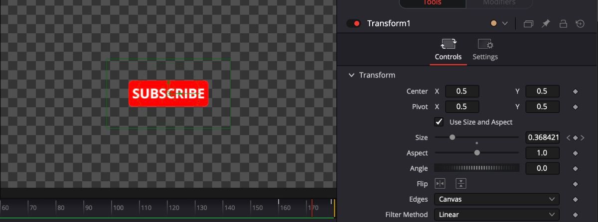 Последний ключевой кадр анимации кнопки