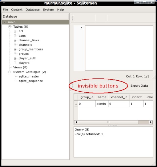 Окно редактирования строки в таблице players, поле player_id и пароль