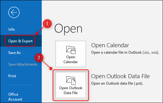 Открыть PST в Outlook без импорта