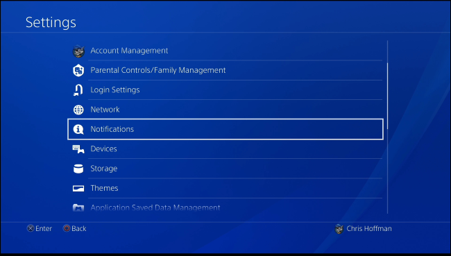 Скриншот опции «Отключать уведомления при воспроизведении видео» в настройках PS4