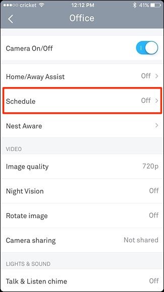 Экран настроек с пунктом Home/Away Assist