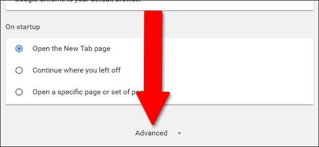 Настройки Chrome — Дополнительно