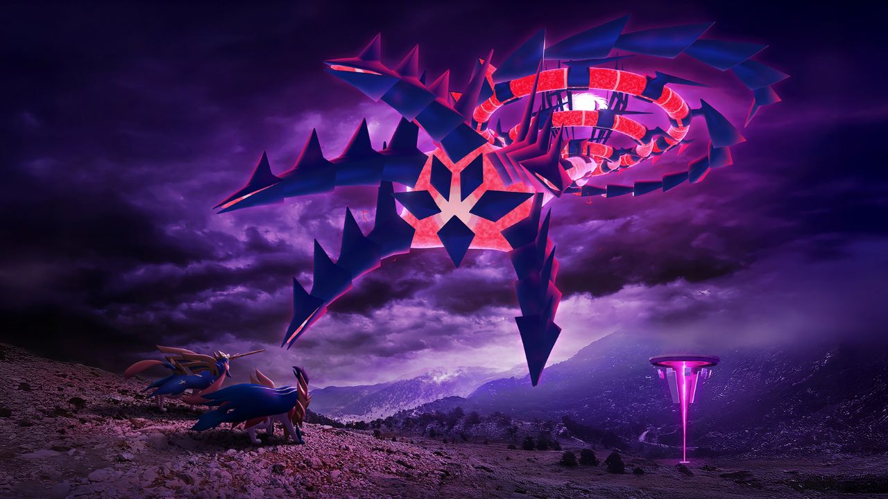 Primo piano di Eternatus in Pokémon Go