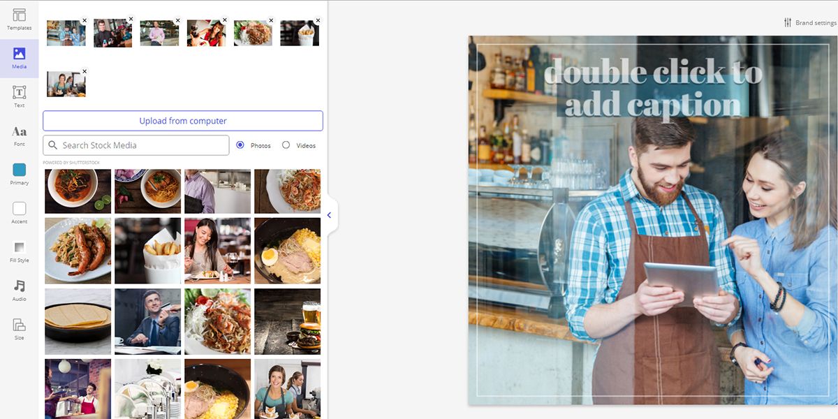 Использование стоковых фотографий в шаблоне слайдшоу