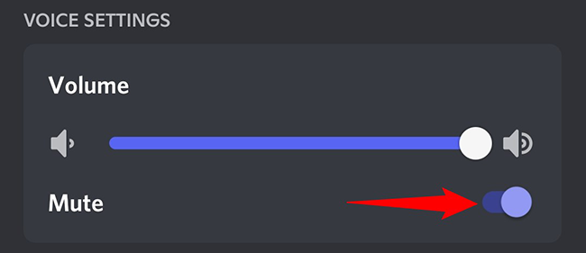 Параметры участника: переключатель «Отключить звук» включён.