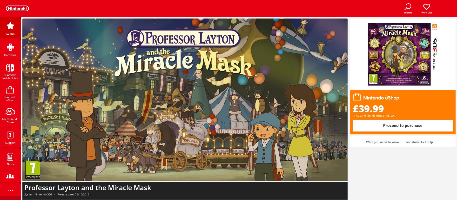 nintendo eshop website professor layton