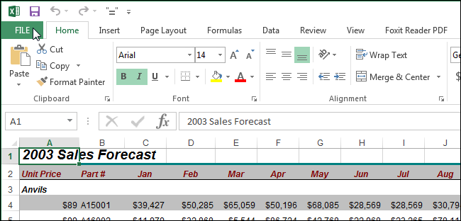 Скрыть и показать заголовки в Excel