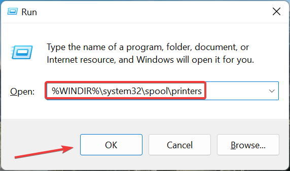 путь к папке spoolprinters в проводнике