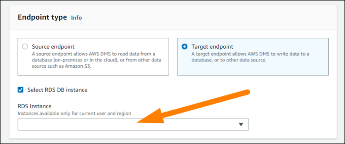 Setting up and configuring the target endpoint