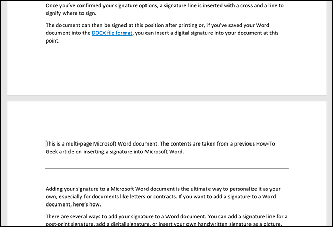 Документ Microsoft Word с продублированными страницами