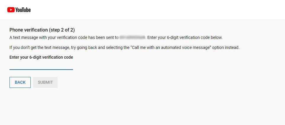 подтверждение верификации аккаунта YouTube